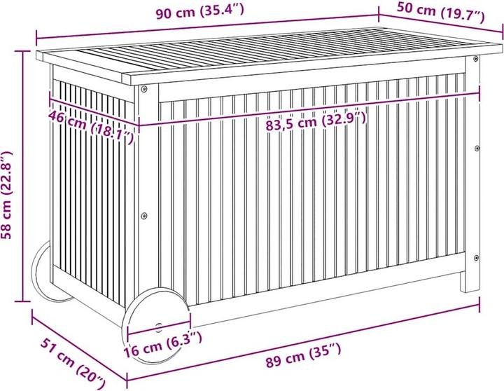 Actual product image vidaXL Gartentruhe