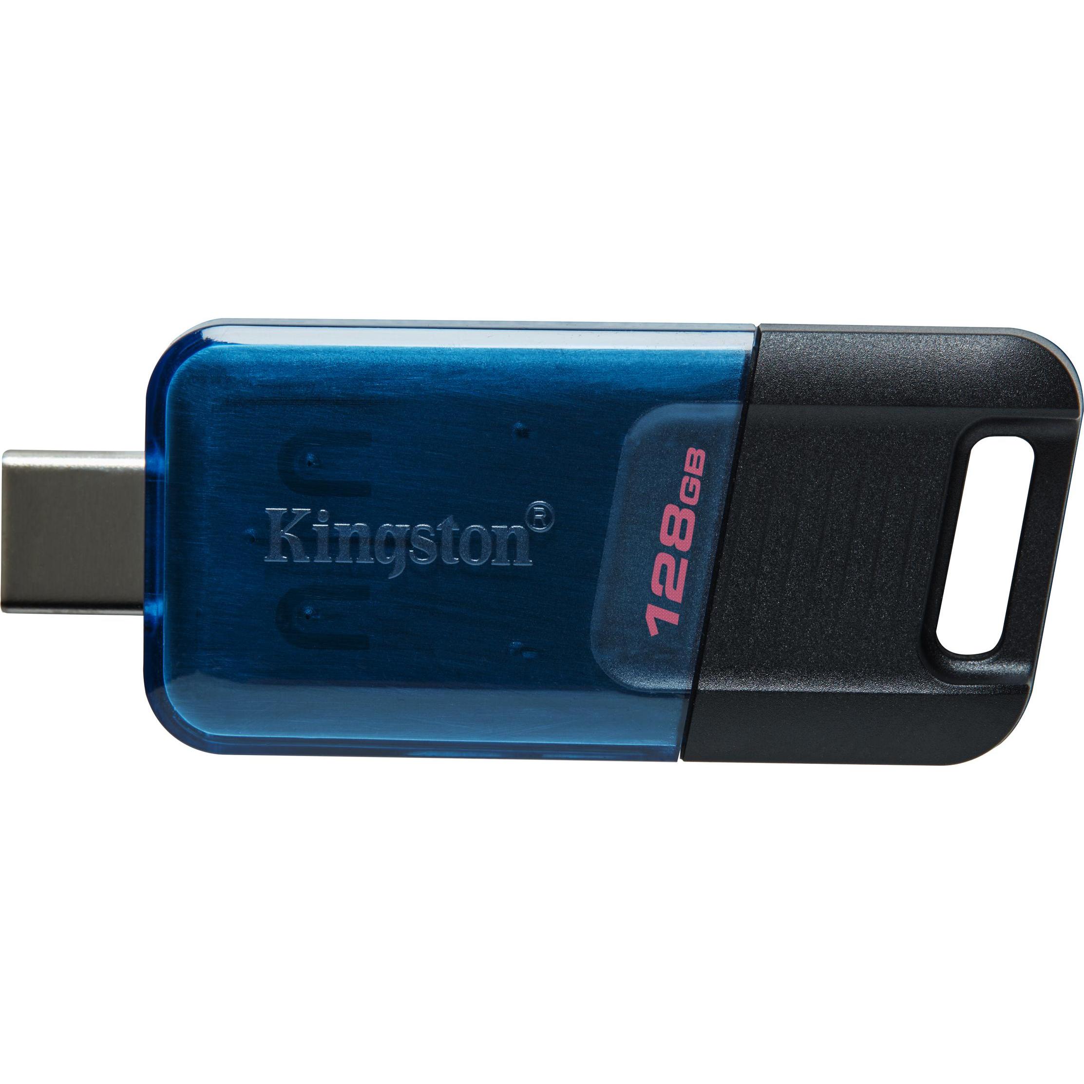 Kingston DataTraveler 80 M (128 GB, USB-C, USB 3.2), USB Stick, Schwarz