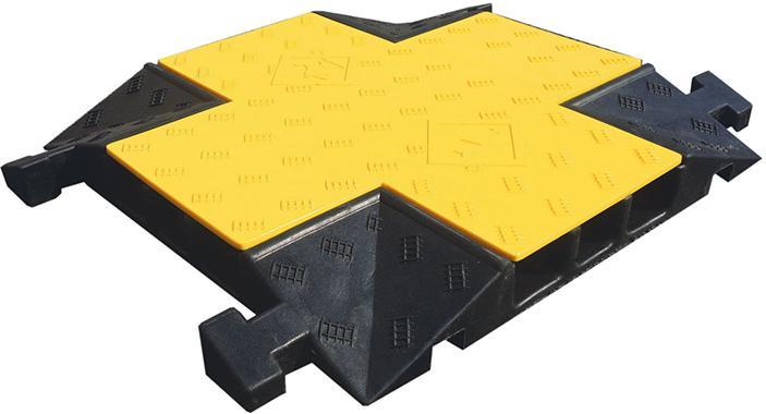 Image du produit Moravia Grande gaine protège-câbles, élément interface, noir/jaune. (Pont de câbles, 59.70 cm)