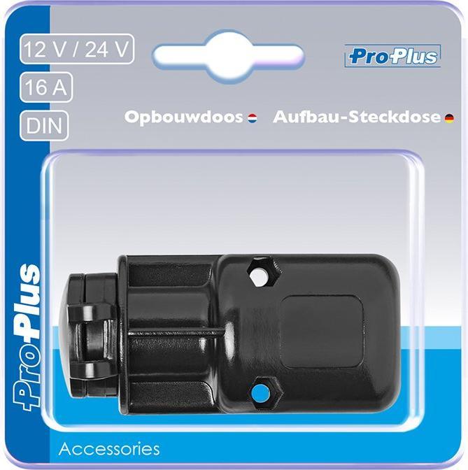 Actual product image ProPlus Surface mounted socket DIN 12V/24V-16A in blister pack