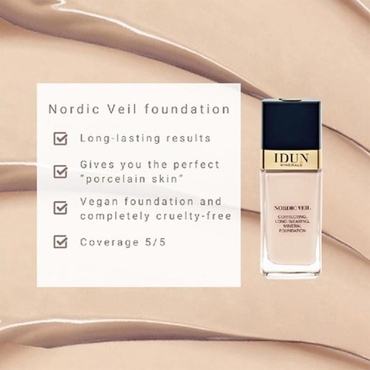 Actual product image IDUN Minerals Liquid foundation Nordic Veil Disa