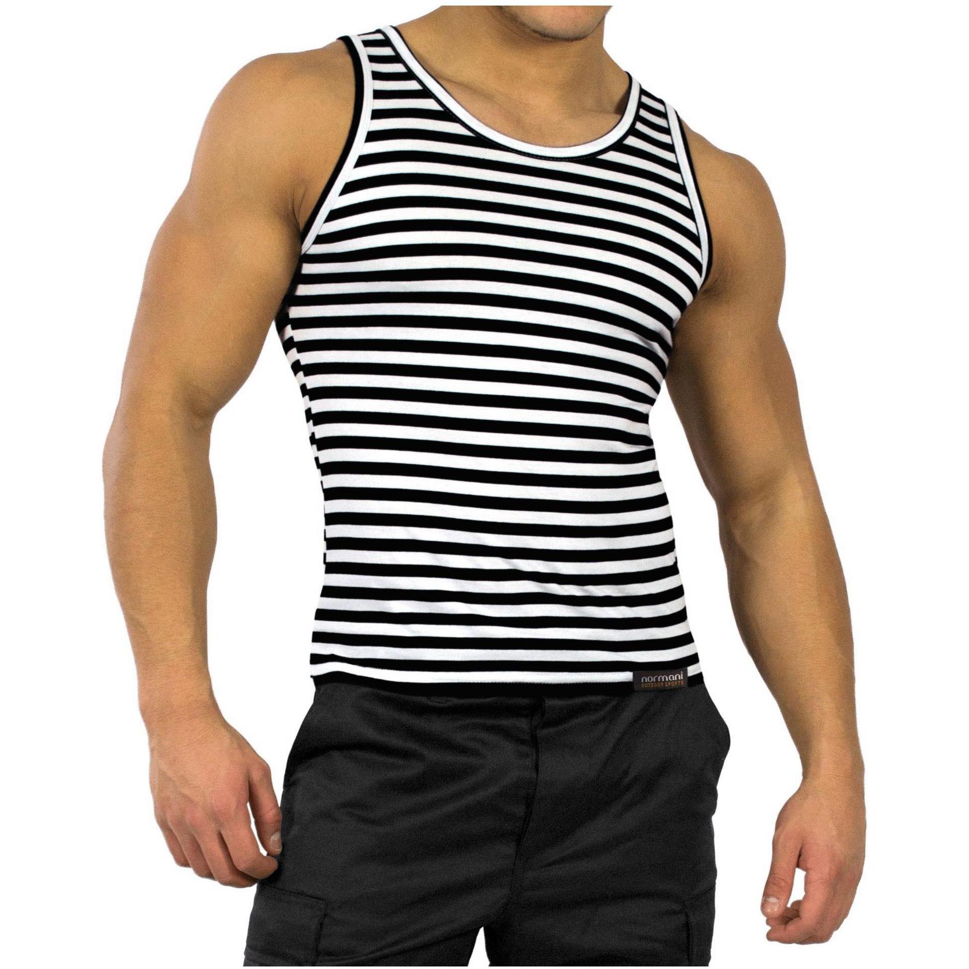 Normani, Herren, Shirt, Marine Tank-Top - 9393, Schwarz, (XXL)