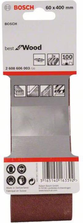 Produktbild Bosch Professional Zubehör PRO X440 Schleifband, 60 x 400 mm, G100 (100)
