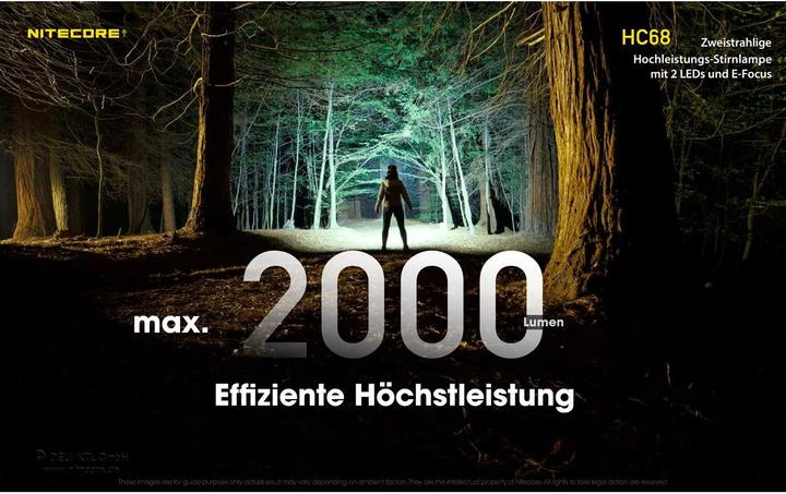 Produktbild Nitecore HC68 - 2000 Lumen, E-Focus (2000 lm)