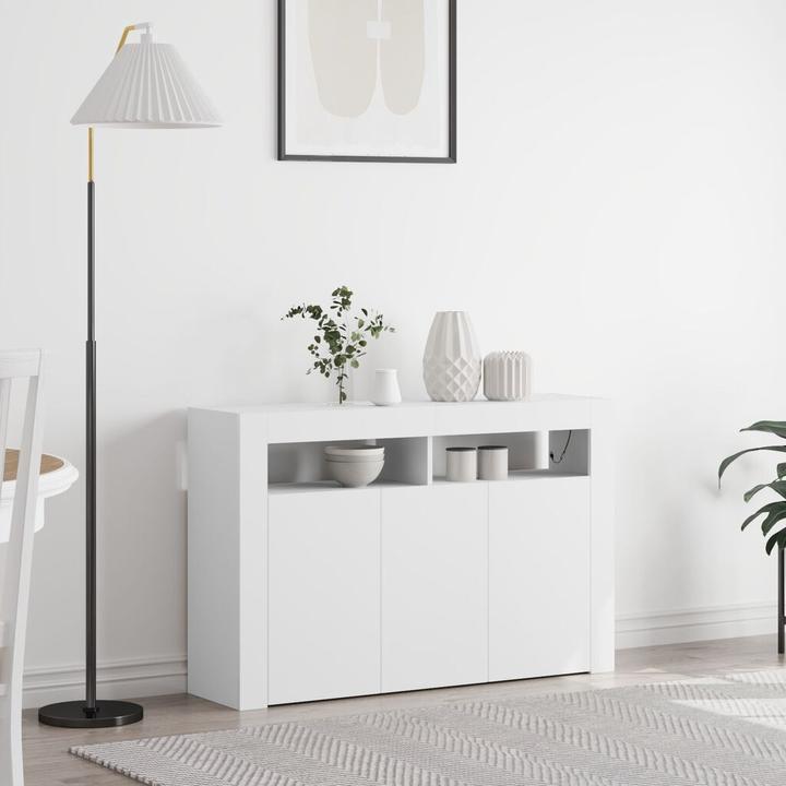 Image du produit vidaXL Buffet blanc Blanc Engineered Wood 116 x 30 x 75 cm Moderne
