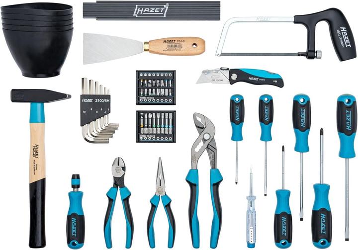 Immagine prodotto HAZET Werkzeugtasche ∙ klein ∙ mit 51 Profi-Werkzeugen 191T-1/51 ∙ 430 mm x 285 mm x 190 mm ∙ Numer… (51 pezzi)