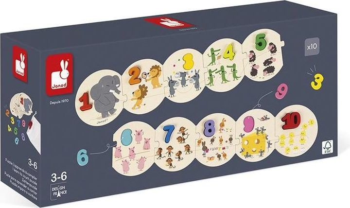 Actual product image Janod learn numbers (10 pieces)
