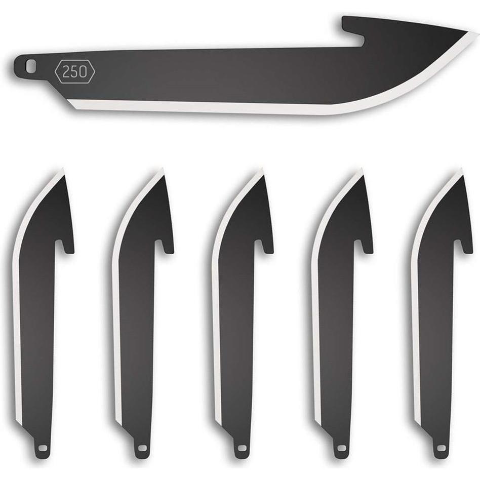 No Name, Mehrzweckmesser, 6 Klingen Outdor Edge Drop-Point 250 Schwarz