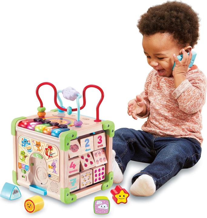Image du produit VTech Cube nature interactif multi-activités (jouet avec partie bois certifié FSC ®) (Français, 0.75 - 3 Années)