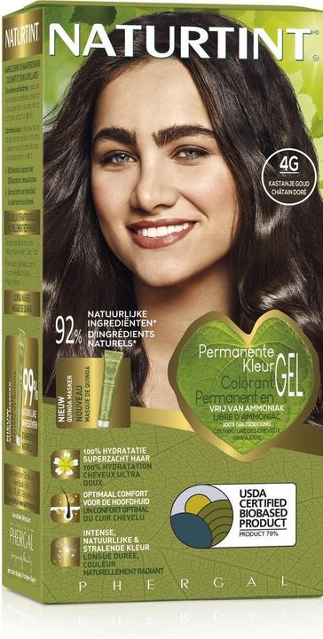 Image du produit Naturtint Gel colorant capillaire permanent 4G Châtaigne Or sans ammoniaque (4G Châtaigne Or)