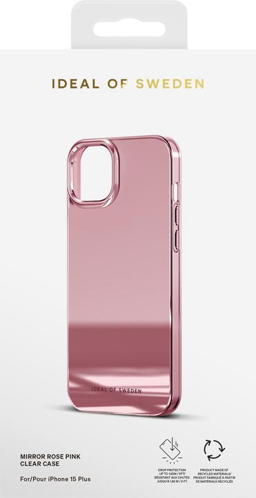 Actual product image iDeal Of Sweden iPhone 15 Plus Clear Case, Mirror Rose Pink (Apple iPhone 15 Plus)