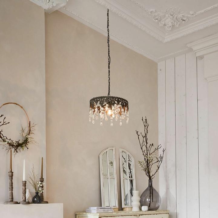 Produktbild Loberon Hängelampe Escoire antikgrau/klar (38 cm)