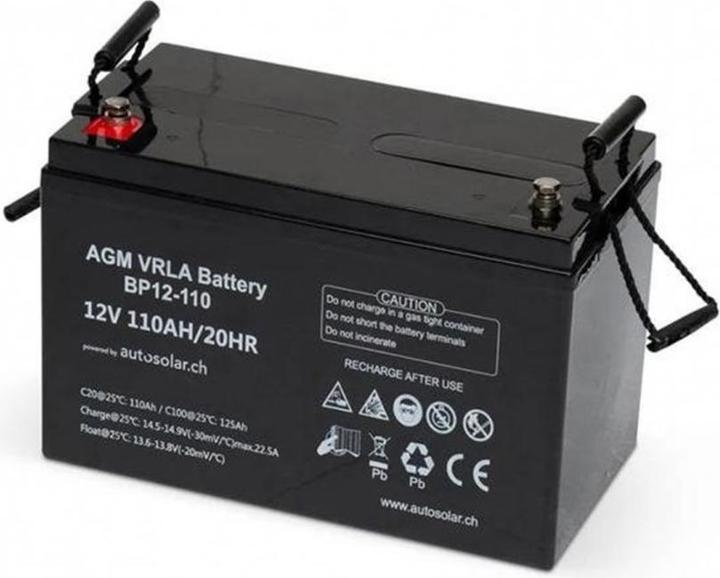 Actual product image Autosolar Battery AGM 110 Ah 12 V (12 V, 110 Ah)