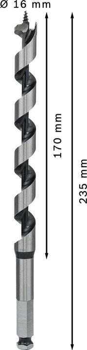 Produktbild Bosch Professional Zubehör PRO Wood Holzschlangenbohrer, 16 x 170 x 235 mm (11.1 mm)