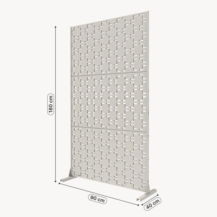Produktbild Casa.Pro Trennwand Basciano verzinkter Stahl 180x90 cm Knoblauchbeige