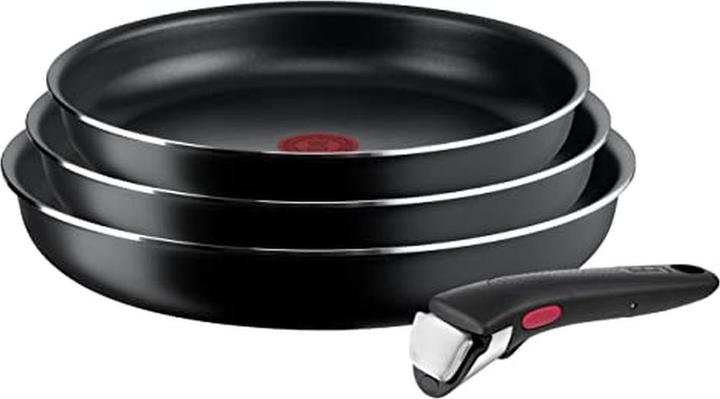 Produktbild Tefal 3-teiliges Kochgeschirr Ingenio Easy On, Schwarz - L15990 (26 cm, Pfannenset + Topfset, Keramik)