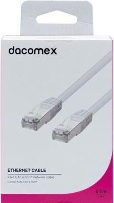 Produktbild Dacomex RJ45 CAT. 6 F/UTP network cable white - 0.5 m (F/UTP, CAT6, 0.50 m)