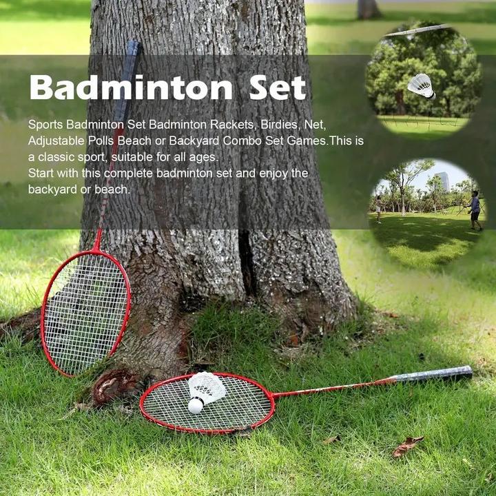Actual product image Splash & Fun Badminton set with net and shuttlecocks