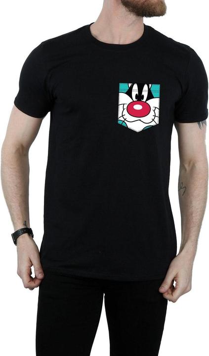 Produktbild Looney Tunes Sylvester Face Faux Pocket TShirt (XXL)