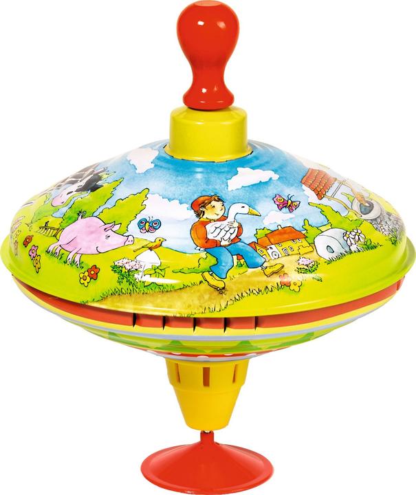 Goki Humming top with wooden handle Hans im Glück