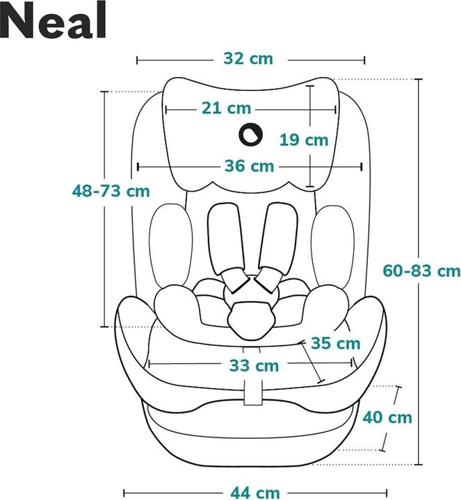 Actual product image Lionelo Neal (Child seat, ECE R129/i-Size Standard)