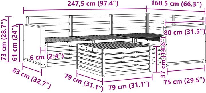 Produktbild vidaXL Outdoor-Sofa