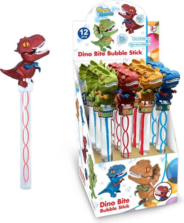 Actual product image Magic Bubble Dino Bite Bubble Stick assorted