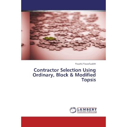 Contractor Selection Using Ordinary, Block & Modified Topsis, Fachbücher
