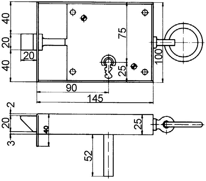 Produktbild Schänis Stalltürschlösser 2304