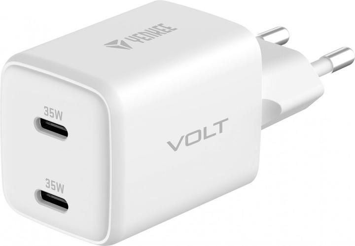 Yenkee USB-C Ladegerät 2x18W 3A Power Delivery 3.0 QC3.0 Weiss (35 W, 2 porte)