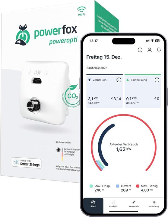 Produktbild Powerfox Energiekosten Messgerät Zubehör