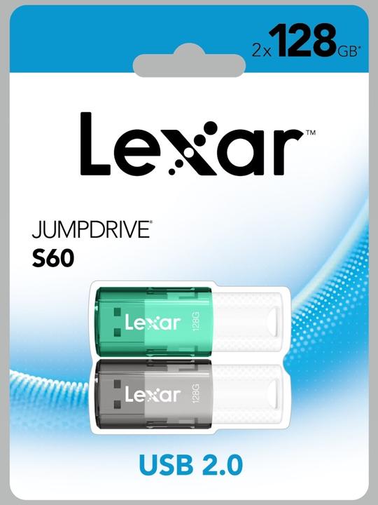 Lexar Confezione 2Clés Usb2 Jumpdrive 128Go S60 (128 GB, USB-A)