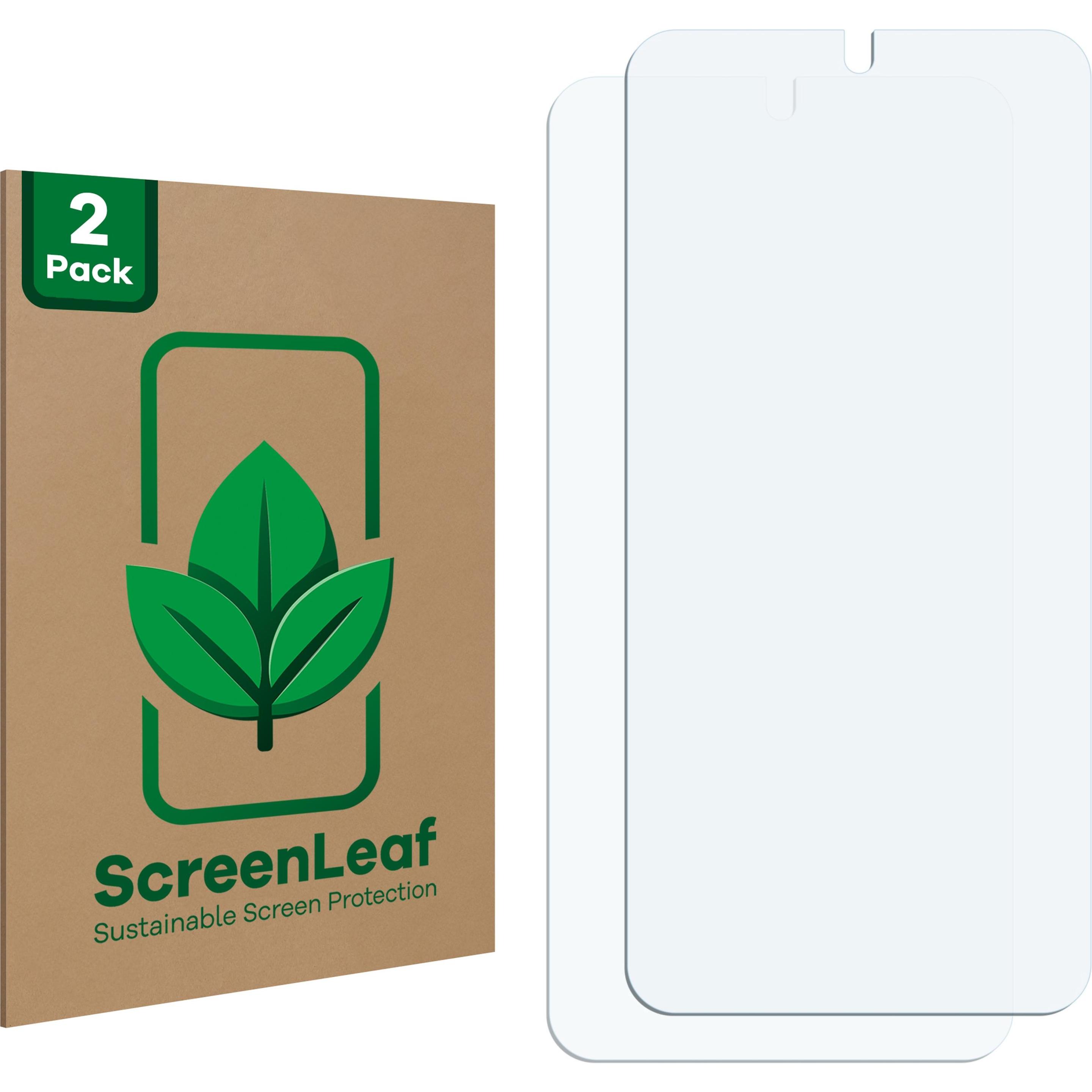ScreenLeaf Schutzfolie nachhaltiger Displayschutz Display Schutz Folie Klar Transparent (2 Stück, Samsung Galaxy S25), S...
