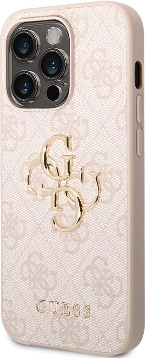 Actual product image Guess GUHCP15X4GMGPI iPhone 15 Pro Max 6.7" różowy/pink hardcase 4G Big Metal Logo (Apple iPhone 15 Pro Max)