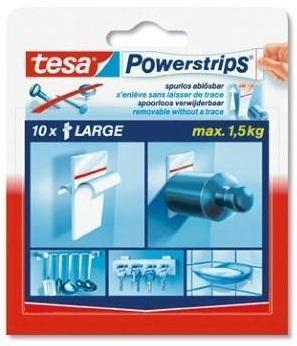 tesa Powerstrips Large, weiss, Packung à 10 Stück