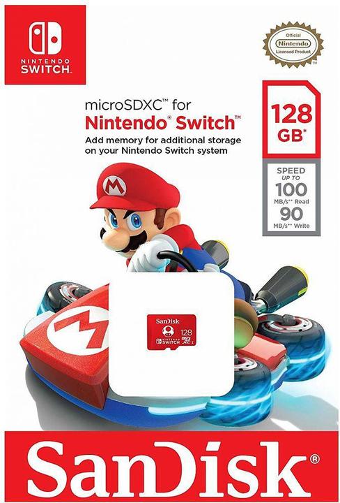 Actual product image SANDISK Nintendo Switch Card (128 GB, microSDXC, U3, UHS-I)