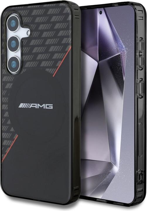 Image du produit Mercedes AMG Double Layer Rhombs MagSafe Case for Samsung Galaxy S25 - Black/Red (Samsung Galaxy S25)