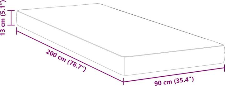 Produktbild vidaXL Matratze (90 x 200 cm)