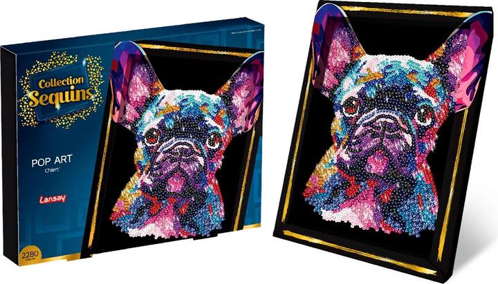 Actual product image Lansay Sequin art PopArt dog