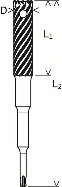 Immagine prodotto Bosch Professional Zubehör Punta da trapano PRO SDS plus Rebar Cutter, 25 x 120 x 300 mm (25 mm)