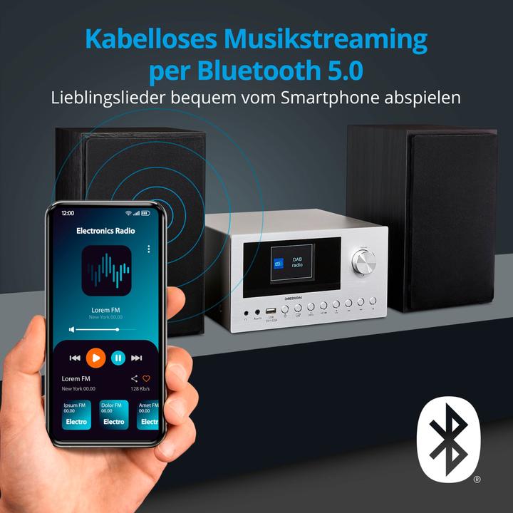 Produktbild Medion LIFE P85003 (Bluetooth, CD Player, WLAN, 1x 30 W)