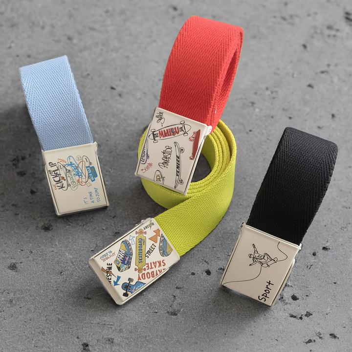 Produktbild Only-Bags.Store 1 PC Jugendgürtel, verdicktes buntes Segeltuch, kreativer Strassengürtel, austauschbare Schnalle