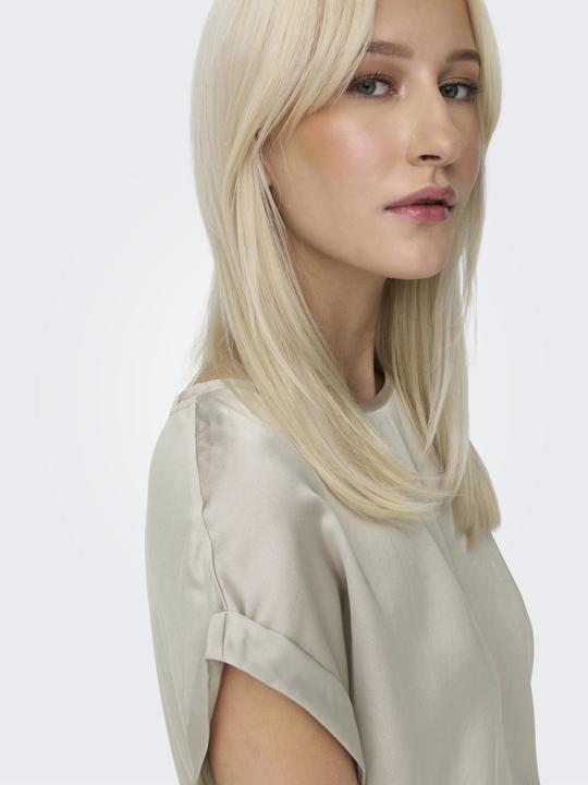 Produktbild Only Normal geschnitten Rundhals Umgeschlagene Ärmelbündchen Top Top (L)