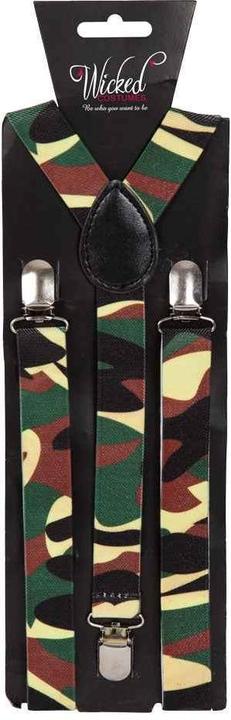 Actual product image Wicked Costumes Braces camouflage army pattern