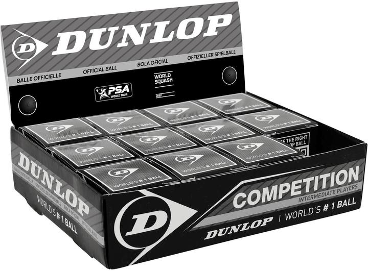 Actual product image Dunlop Competition Squash Balls 12Pack
