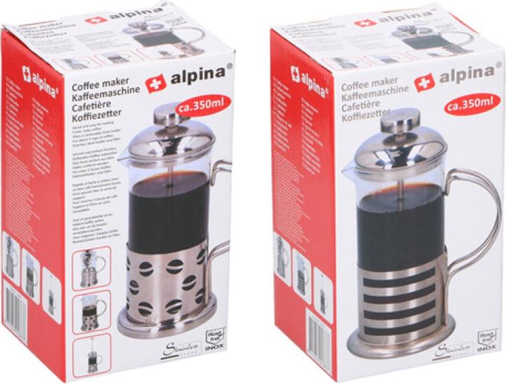 Produktbild Inda-Exclusiv Kaffeebereiter Kaffeepresse Kanne Kaffeekanne Kaffee Glas 350ML (0.35 l)