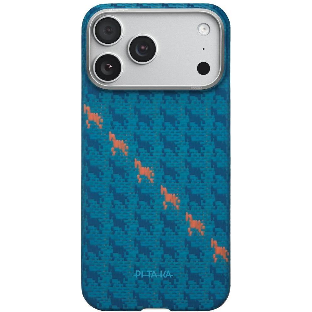 Pitaka Case Happiness Rides Edge Case MagSafe for iPhone 17 Pro indigo (Apple iPhone 17 Pro), Cover smartphone, Blu