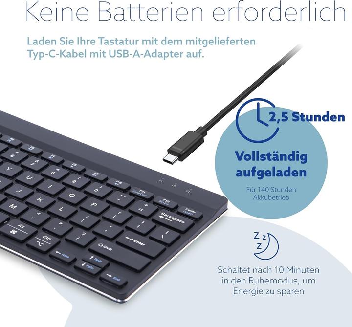 Actual product image R-Go Tools R-Go Keyboard Compact Break US Layout wireless black (US, Wireless)