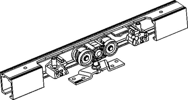 Actual product image Geze Sliding door fitting set PERLAN 140 FB. 710-900 mm Track length 1650 mm