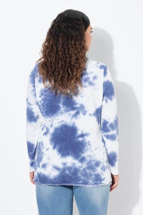 Immagine prodotto Ulla Popken Felpa con design batik, laccetto nell'orlo, scollo a girocollo e maniche lunghe (46, 48)